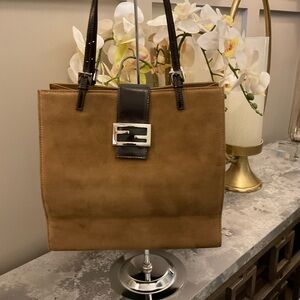Fendi suede and leather shopper
